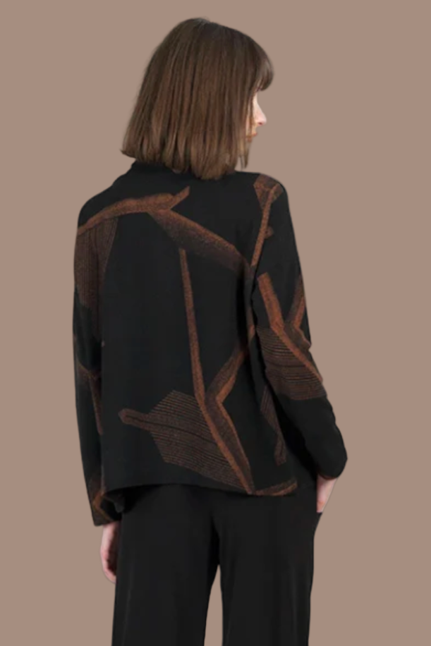Clara SunWoo Print Turtleneck Sweater