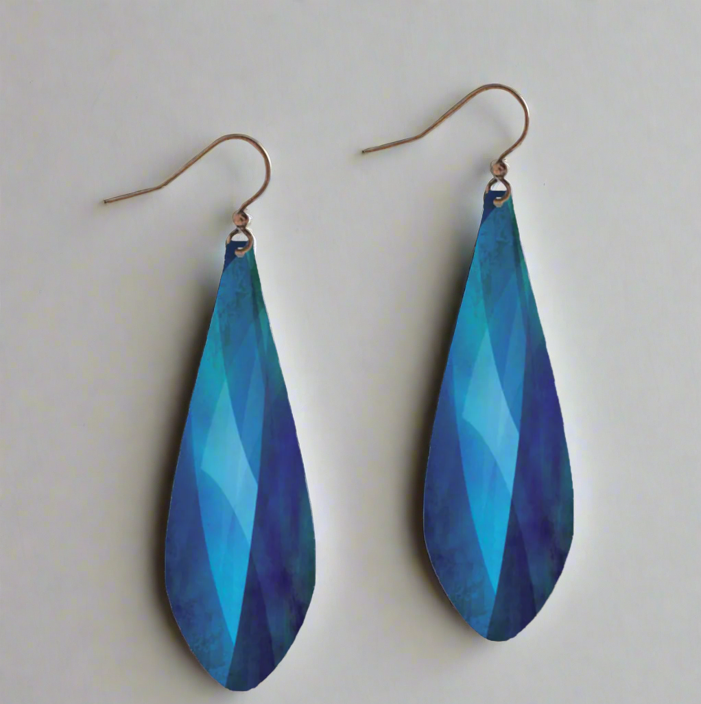 Handmade Modern Long Drop Earrings