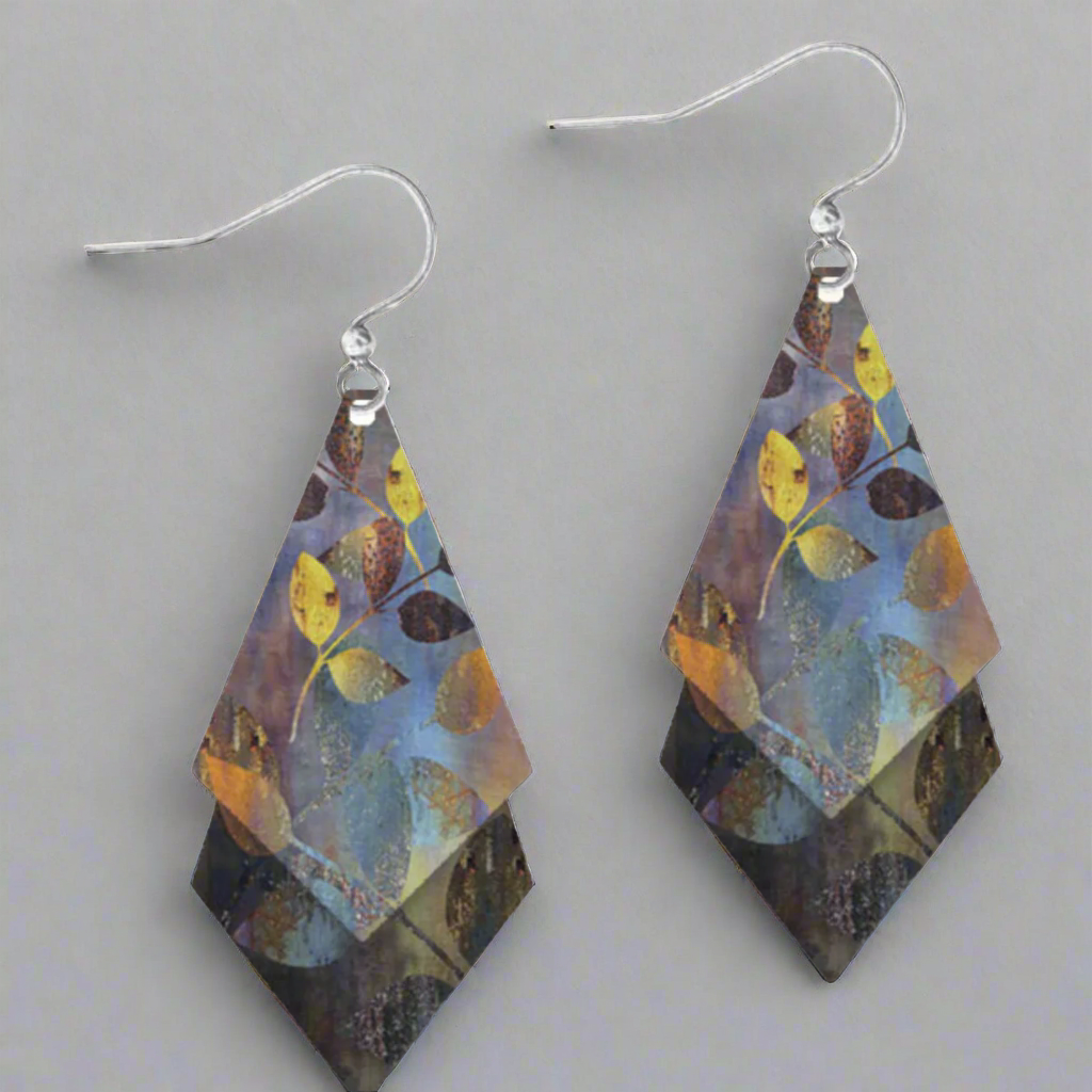 Handmade Forest Foliage Dangle Earrings