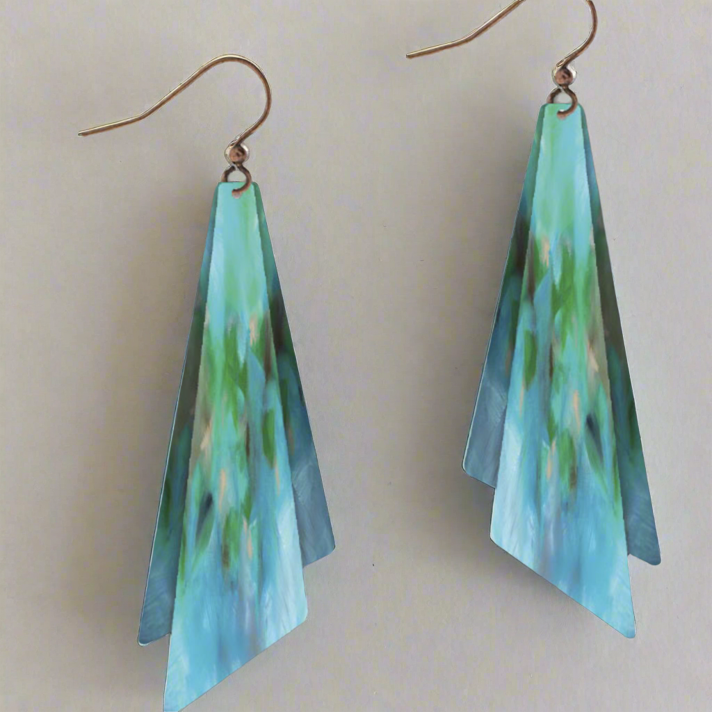 Handmade Abstract Wing Earrings