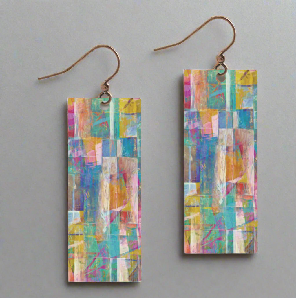 Handmade Mosaic Abstract Earrings