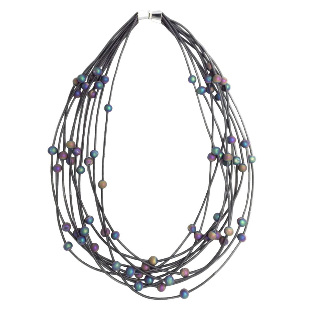 Sea Lily 10 Strand Geode Necklace