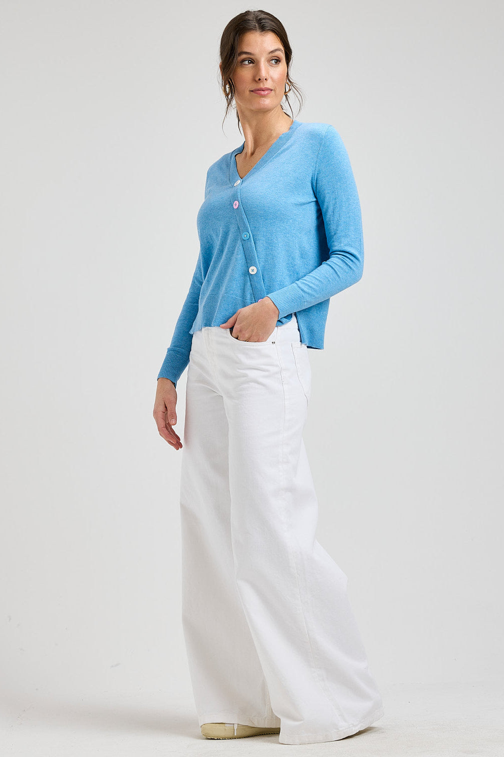 Zaket & Plover Button Angle Sweater-NEW