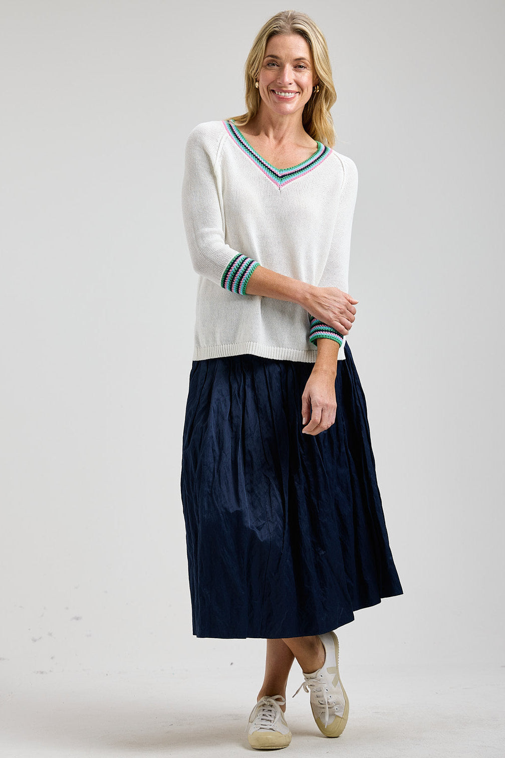 Zaket & Plover Crochet Trim Top-NEW