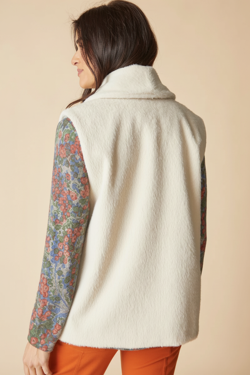 Faux Fur Shawl Vest – Back