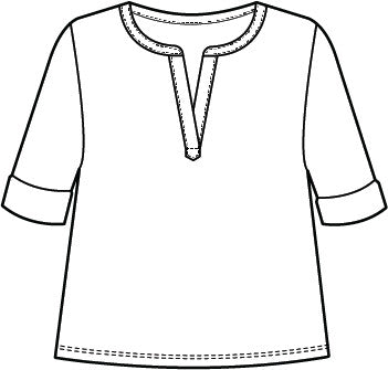 Habitat Cotton Pebble Split Neck Tee