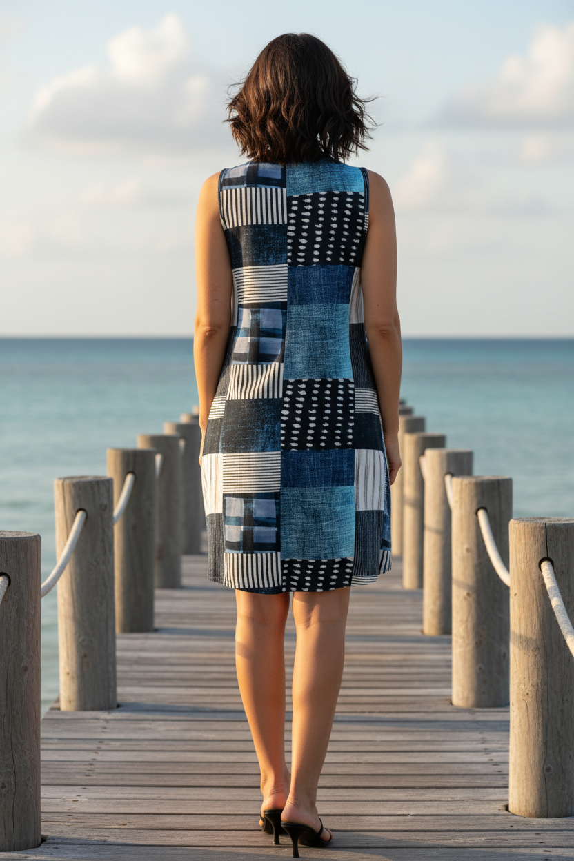 Juliette Dress Back Coastal Model