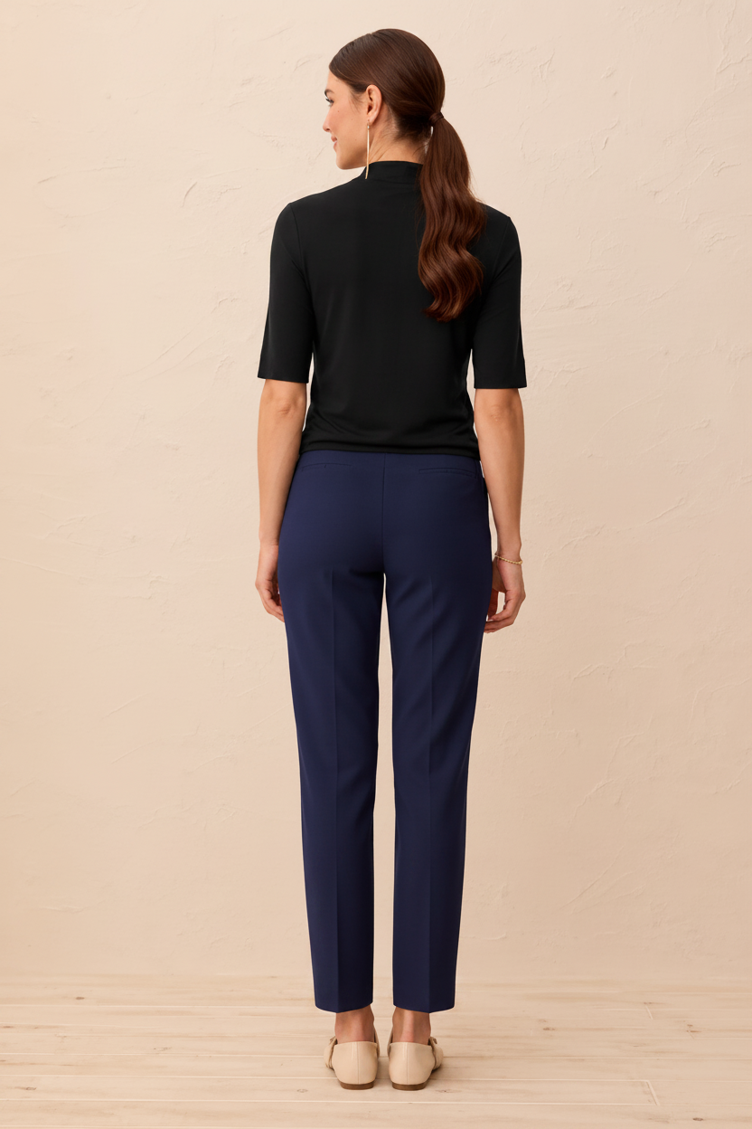 Navy Trousers Back