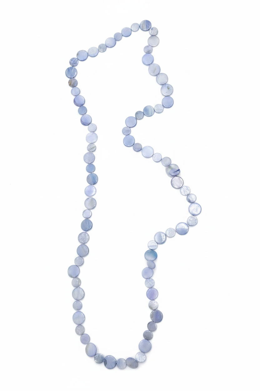 Sea Lily Blue MOP Coin Necklace