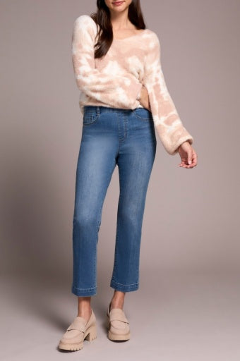 Tribal Audrey Pull on Straight Leg Crop-NEW