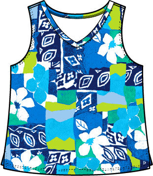 Escape Block Print Sun & Sea Tank