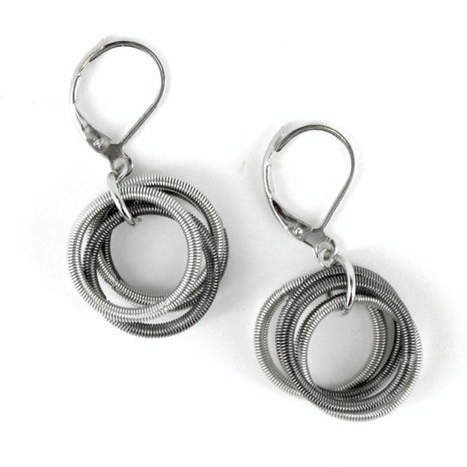 Sea Lily Piano Wire Loop Earrings