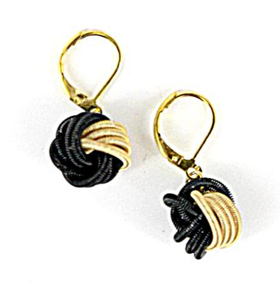 Sea Lily Piano Wire Knot Earrings