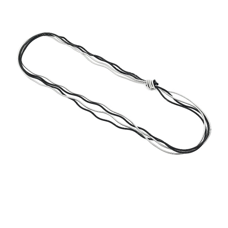 Sea Lily Wave Design Long Necklace