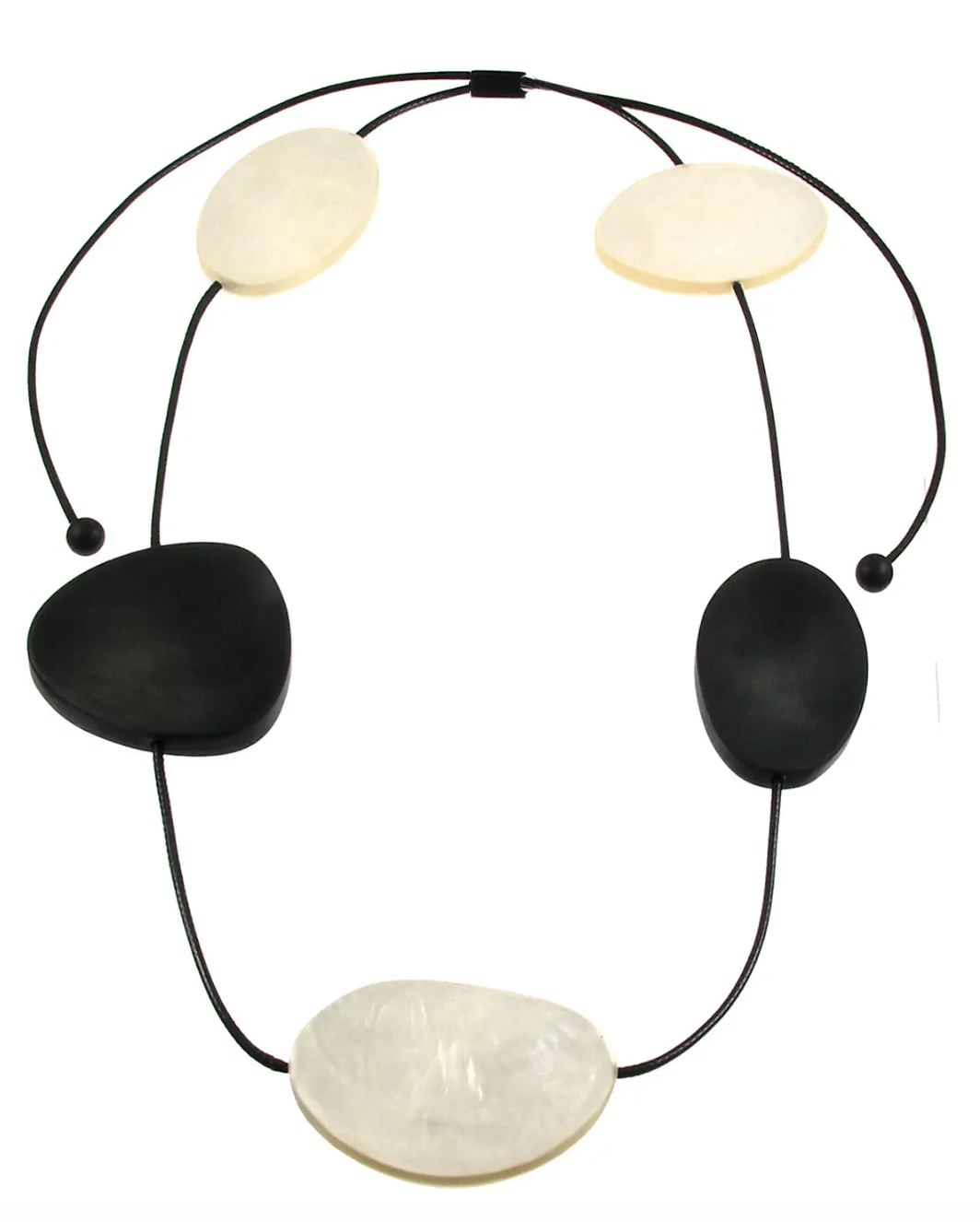Origin Adjustable Necklace-Whit/eCharcoal