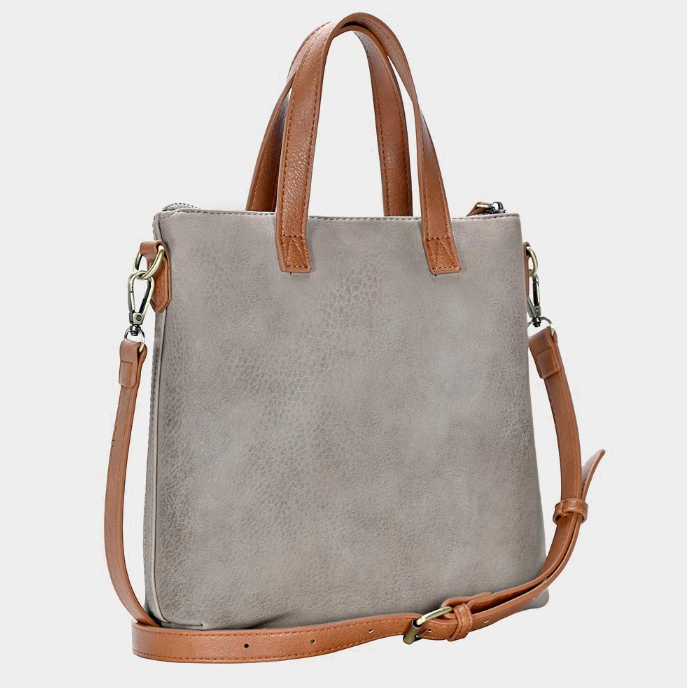 Square Crossbody Bag-Taupe