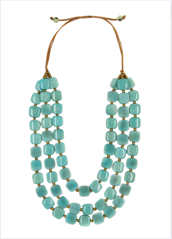Tagua Erica Necklace-Celeste