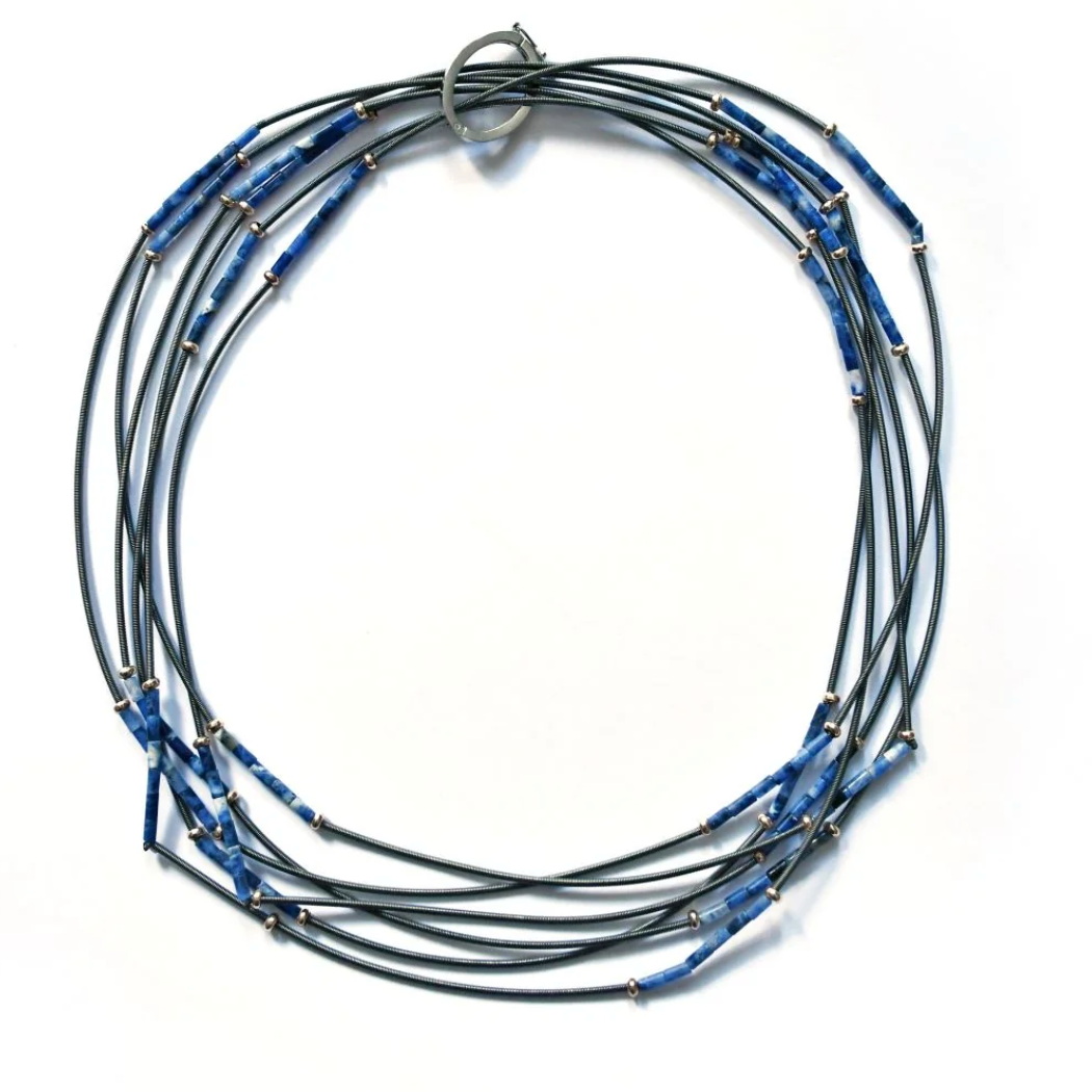 Sea Lily Long Lapis Necklace