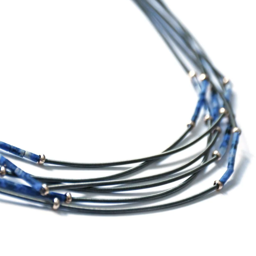 Sea Lily Long Lapis Necklace