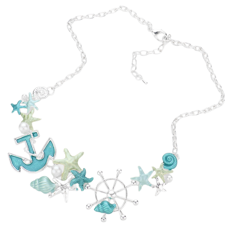 Sea Life Necklace-Teal
