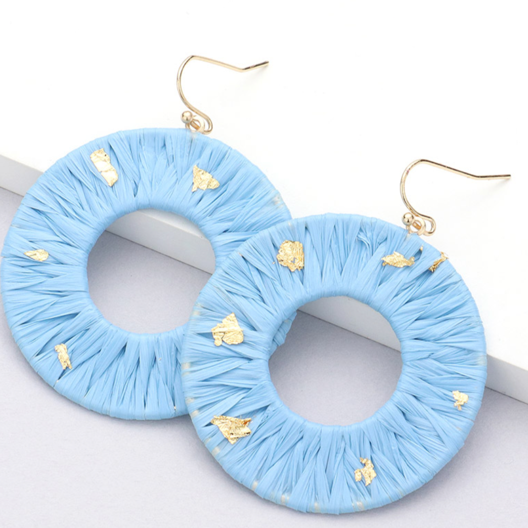 Raffia Wrapped Earrings