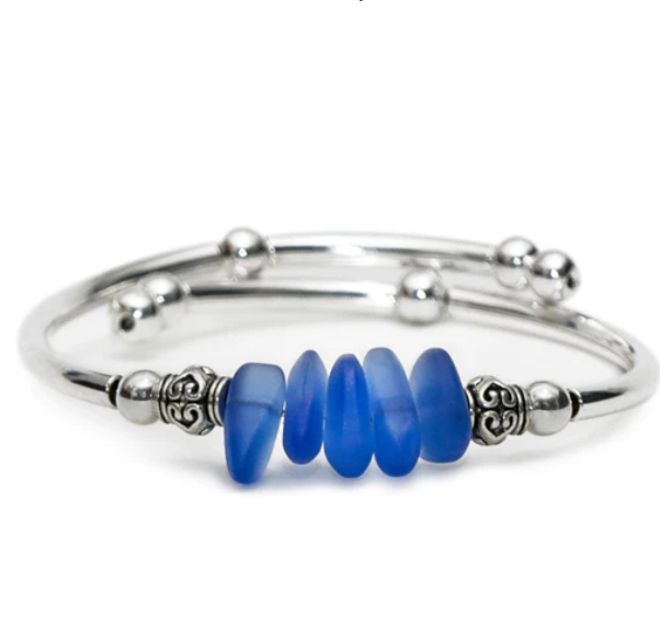 EG118 Seaglass Bracelet-Royal Nugget