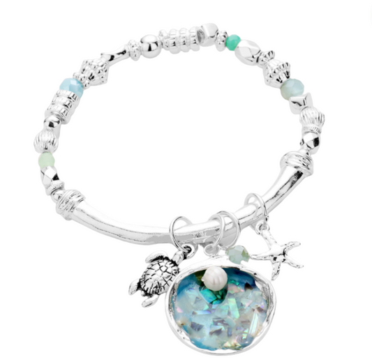Scallop Shell Stretch Bracelet