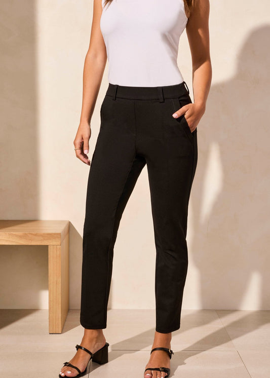 Tribal Pull On Ankle Pants with Pockets
