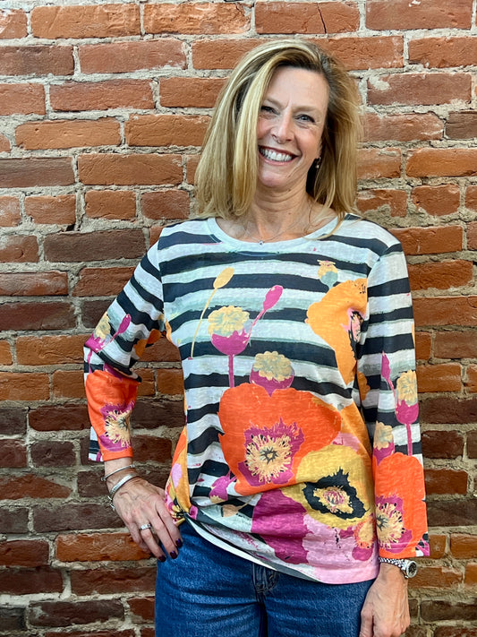 Shana 3/4 Sleeves Scoop Neck Knit Knot Top