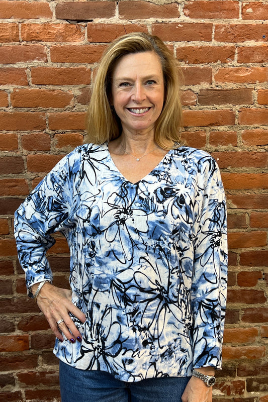 Shana Cotton V Neck Sweater