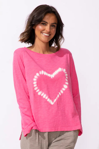 Escape Shibori Heart Hi-Lo Tee