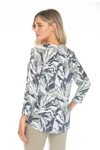 Carine Forest Veil V-Neck Top