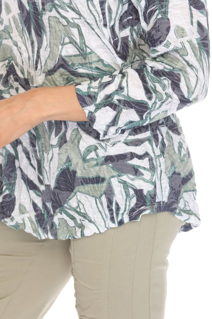 Carine Forest Veil V-Neck Top