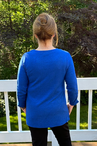 Habitat Fleece Ruched Sleeve V-Neck-NEW!