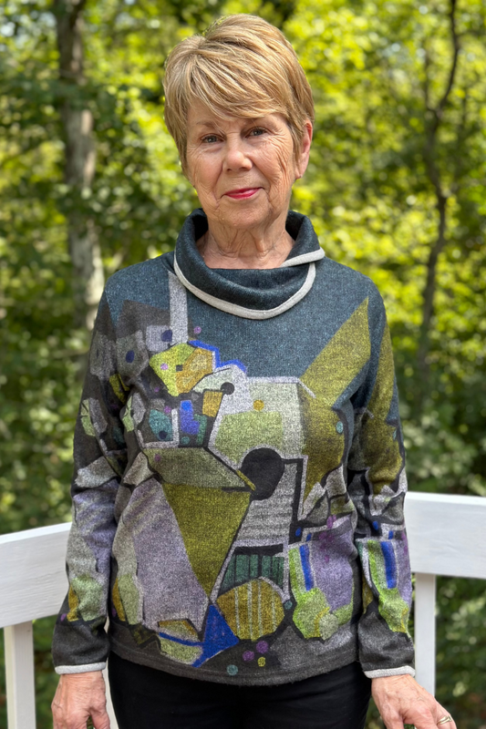 Trisha Tyler Print Sweater-NEW!