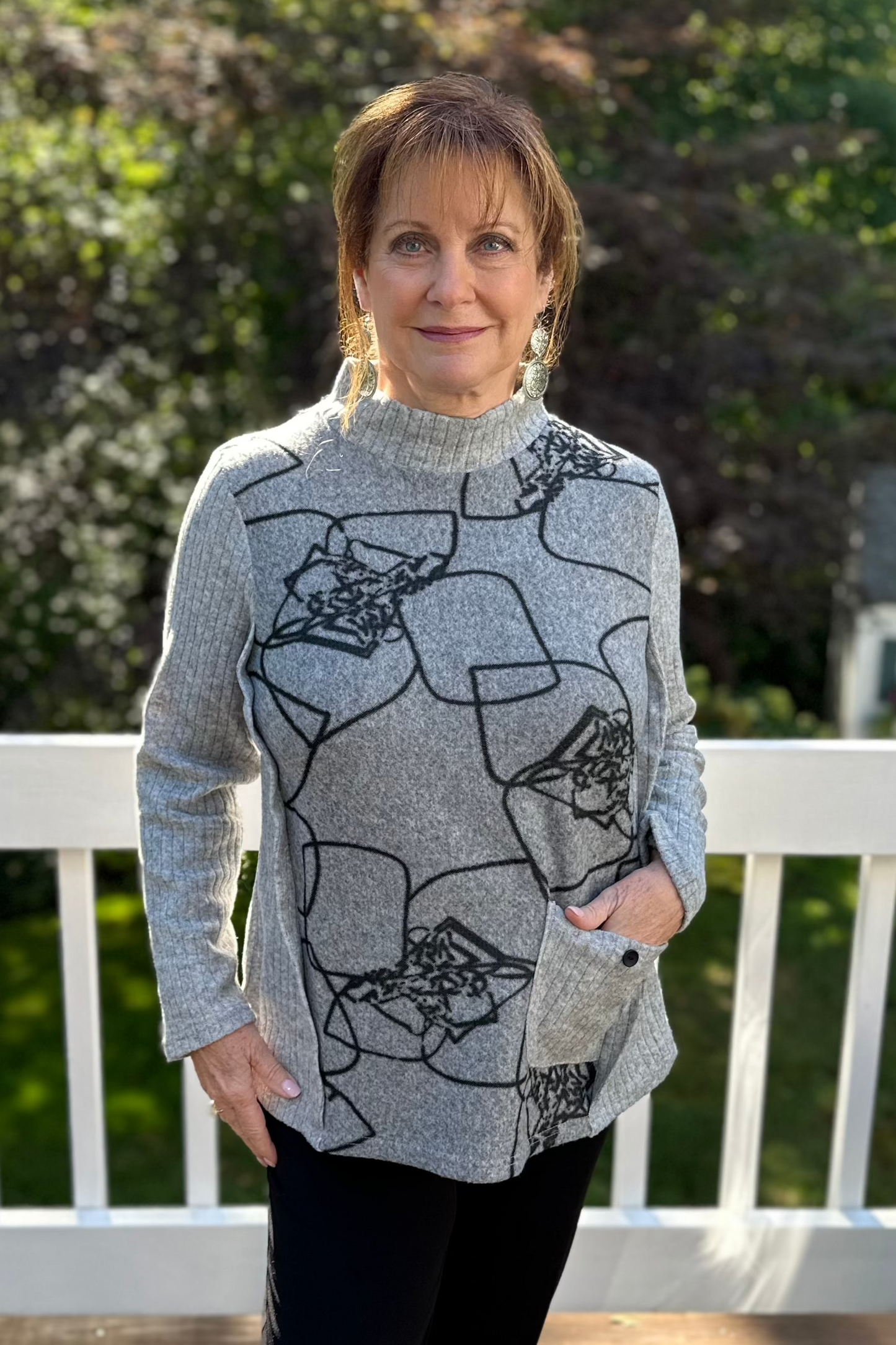 Trisha Tyler Mix Media Sweater