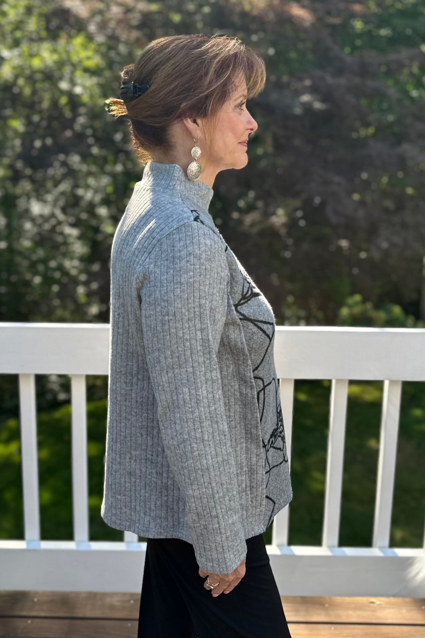 Trisha Tyler Mix Media Sweater