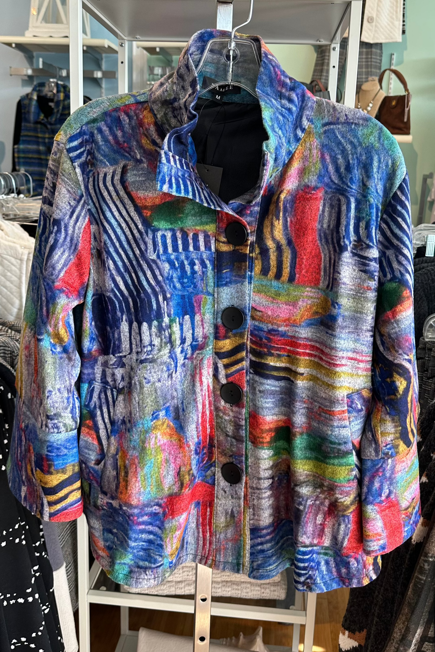 Damee Colorful Brushstroke Short Jacket