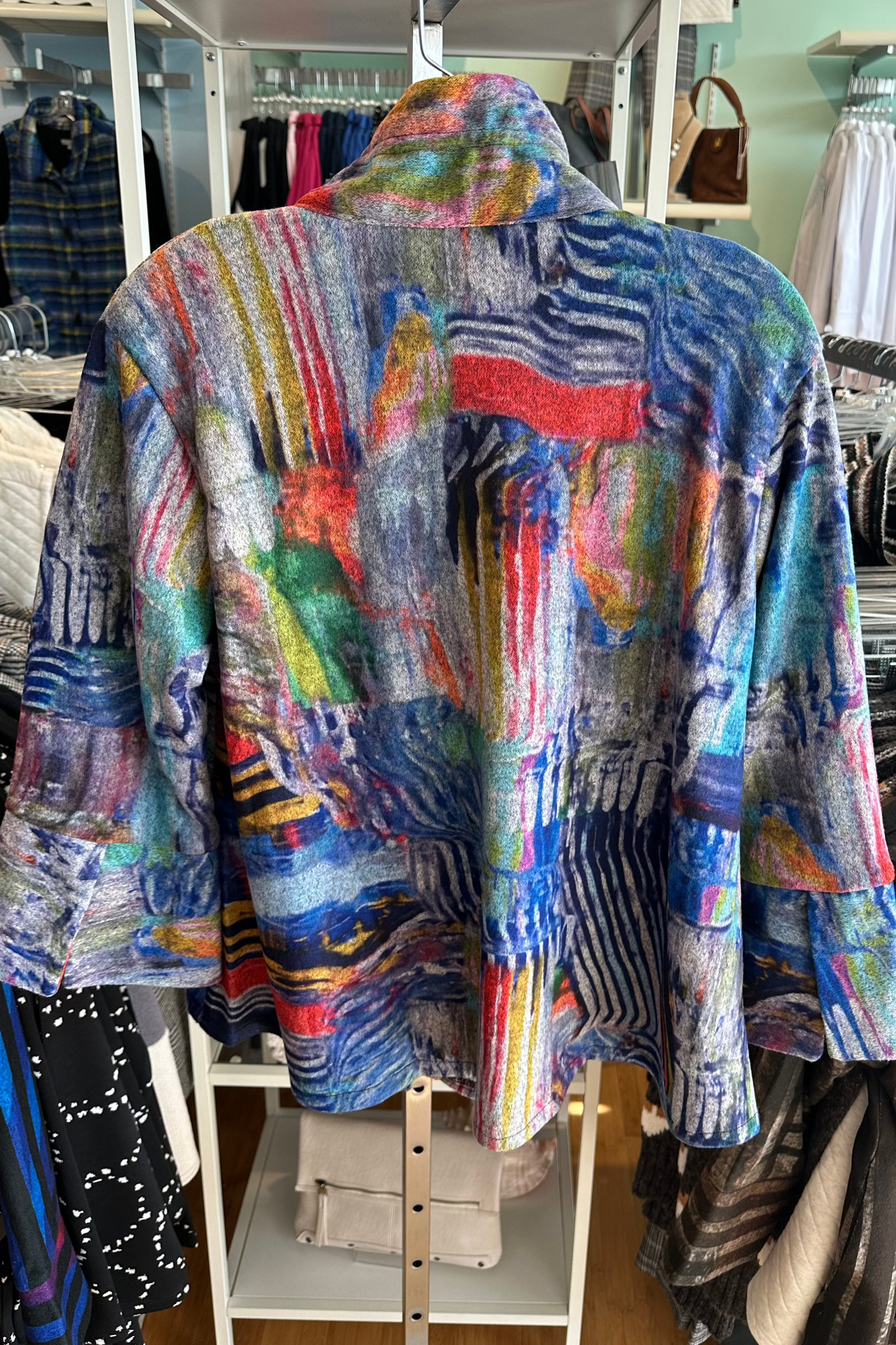 Damee Colorful Brushstroke Short Jacket