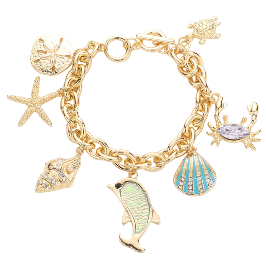 Sea Life Toggle Charm Bracelet