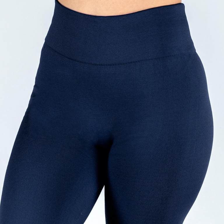 One Size Fits Most Fleece Lined Legging-Navy