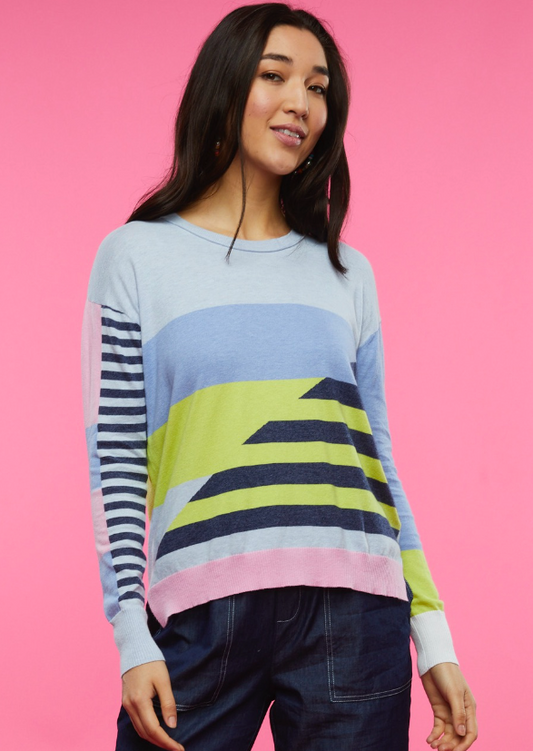 Zaket & Plover Diagonal Stripe Sweater-Spring/Summer 2024