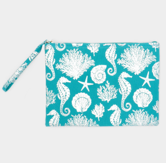 Seashell Pouch Bag-Turq