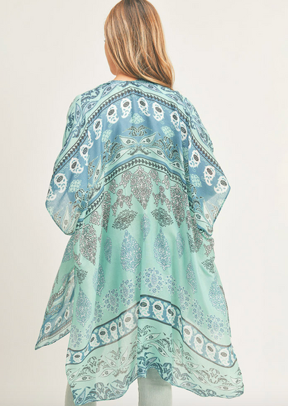 Patterned Kimono/Beach Cover-Up