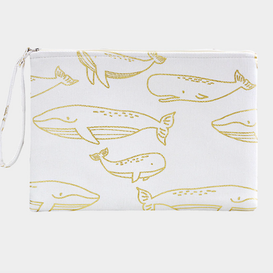 Whale Pouch Clutch Bag-White