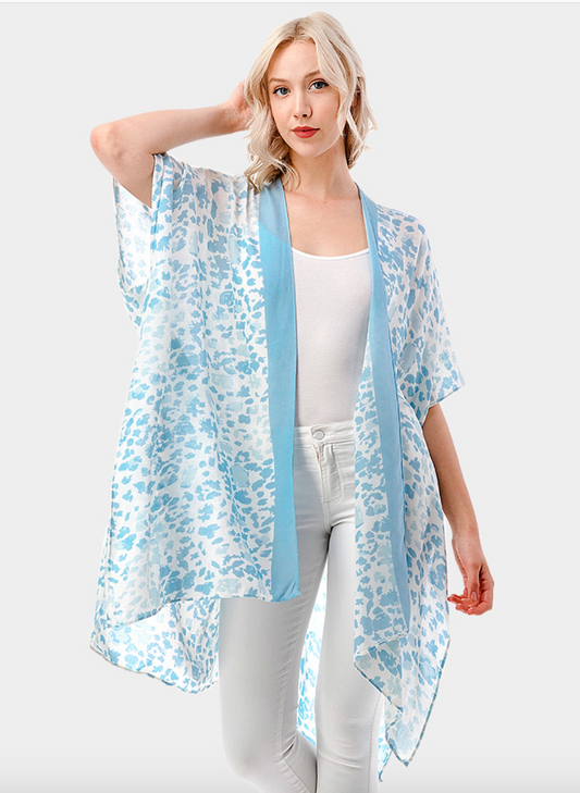 Abstract Print Kimono/Poncho