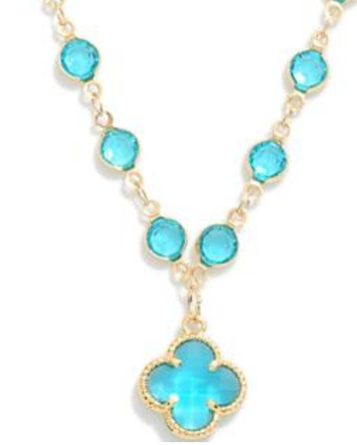 Glass Crystal Accent Necklace