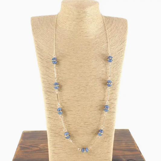 Dome Beads Drape Necklace