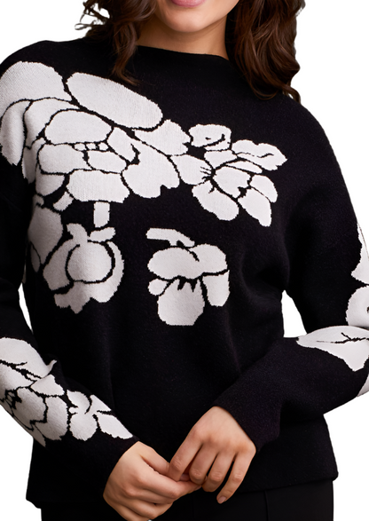 Tribal Long Sleeve Funnel Neck Sweater