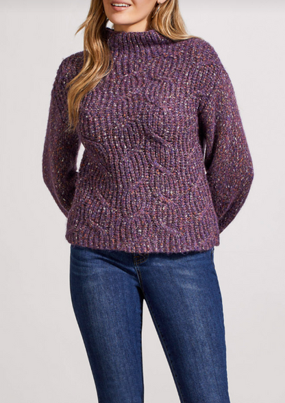 Tribal Oversize Funnel Neck Sweater